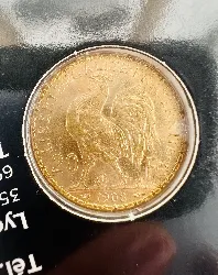 pièce d'or 20 francs napoléon 1908 or 916 millième (22 ct) 6,45g