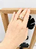 bague 2 ors 4 rangs dont 2 sertis de diamants env 0,72ct au total or 750 millième (18 ct) 6,52g
