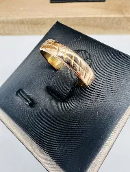 bague alliance or motif traits or 750 millième (18 ct) 2,23g