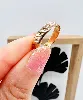 bague alliance or motif traits or 750 millième (18 ct) 2,23g