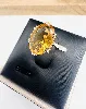 bague or ornée d'une citrine facettée or 750 millième (18 ct) 4,14g