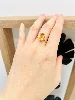 bague or ornée d'une citrine facettée or 750 millième (18 ct) 4,14g