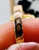 bague or ornée d'une citrine taille émeraude or 750 millième (18 ct) 5,75g