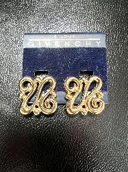 boucles d'oreilles en clips givenchy en métal doré