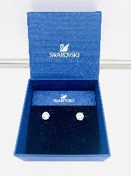 boucles d'oreilles puces swarovski sertie clou