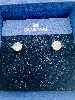 boucles d'oreilles puces swarovski sertie clou