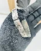 bracelet articulé plaques rectangulaire motifs feuilles argent 925 millième (22 ct) 25,02g