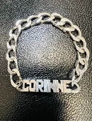 bracelet gourmette "corinne" argent autre 29,33g