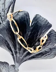 bracelet grande maille ovale or 750 millième (18 ct) 6,40g