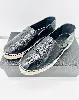chanel espadrilles en cuir brillant noir pointure t36 (taille petite, idéalement pour une pointure plus petite)