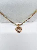 collier or pendentif coeur pavé de diamants or 750 millième (18 ct) 8,73g