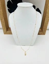 collier pendentif coeur et perle or 750 millième (18 ct) 1,54g