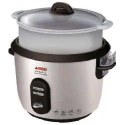 cuiseur à riz/cuiseur à vapeur - seb classic 10 cups - 1.8 litres - 710 watt - argent