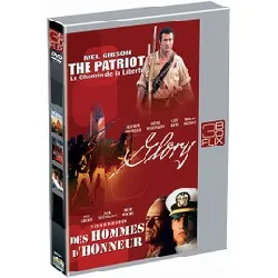 dvd flix box - 14 - the patriot - le chemin de la liberté + glory + des hommes d'honneur