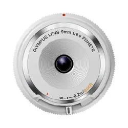 olympus bcl - 0908 body cap lens blanc 9mm 1:8.0 fisheye