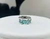 pandora charm clip pavé bleu-vert argent 925 millième (22 ct) 2,35g