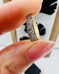 pendentif 2 ors partiellement pavé de petits diamants or 750 millième (18 ct) 1,42g
