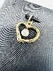 pendentif coeur or perle or 750 millième (18 ct) 1,38g