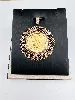 pendentif or serti d'une pièce d'or souverain georges v 1918 or 750 millième (18 ct) 15,09g