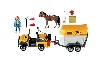 playmobil 3249 - cavalière avec jeep, van et cheval