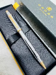 stylo bille cross métal argenté et doré