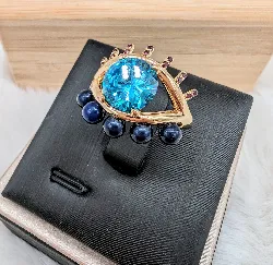 bague kenzo oeil en plaqué or