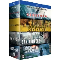 blu-ray coffret 4 films : contagion + geostorm + san andreas + into the storm - pack - blu - ray