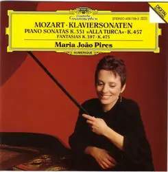 cd mozart, maria joào pires - klaviersonaten = piano sonatas k. 331 »alla turca« · k. 457; fantasias k. 397 · k. 475 (1990)