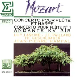 cd wolfgang amadeus mozart - concertos pour flûte et harpe / concerto pour flûte n°1 / andante kv 315 (1989)