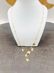 collier en or breloques forme feuille or 750 millième (18 ct) 4,95g