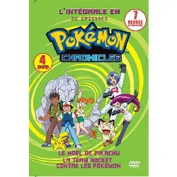 dvd pokémon chronicles - l'integrale en 22 épisodes - coffret 4 dvd