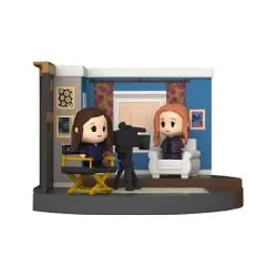 figurine funko! pop - wandavision - marvel - set figurines living room 2000's wand and agatha - 4 cm