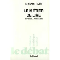 livre le métier de lire