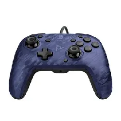 manette pdp faceoff deluxe+ audio wired controller filaire - bleu - pour nintendo switch