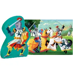 puzzle silhouette - chevalier fantastique - 36 pièces