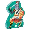 puzzle silhouette - chevalier fantastique - 36 pièces
