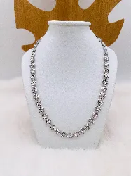 swarovski collier / ras de cou angelic en métal rhodié et cristaux