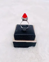 bague ornée d'une résine forme pain de sucre en argent argent autre 4,33g