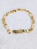 bracelet gourmette identité homme maille figaro or 750 millième (18 ct) 42,86g
