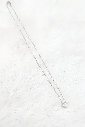 collier or blanc orné d'un oxyde or 750 millième (18 ct) 2,20g