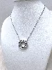 collier pendentif rond en strass argent 925 millième (22 ct) 6,73g