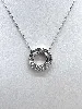 collier pendentif rond en strass argent 925 millième (22 ct) 6,73g