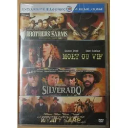 dvd brothers in arms / mort ou vif / silverado / la première chevauchée de wyatt earp (exclusivité e.leclerc 4 films)