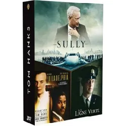 dvd tom hanks - collection 3 films : sully + la ligne verte + philadelphia - pack