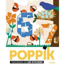 livre 1, 2, 3, nature ! - poppik - panorama en 520 stickers