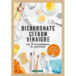 livre bicarbonate - citron - vinaigre - les 3 fantastiques du quotidien