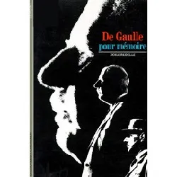 livre de gaulle - pour mémoire