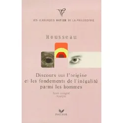 livre discours sur l'origine et les fondements de l'inégalité parmi les hommes