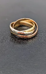 bague 3 anneaux en 3 ors or 750 millième (18 ct) 4,58g