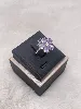 bague argent forme fleur sertie d'oxydes violets  argent 925 millième (22 ct) 4,44g